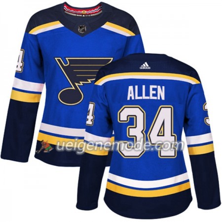 Dame Eishockey St. Louis Blues Trikot Jake Allen 34 Adidas 2017-2018 Blau Authentic